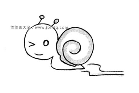 可爱的卡通蜗牛简笔画图片
