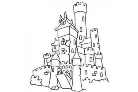 建筑图片 早期城堡简笔画图片