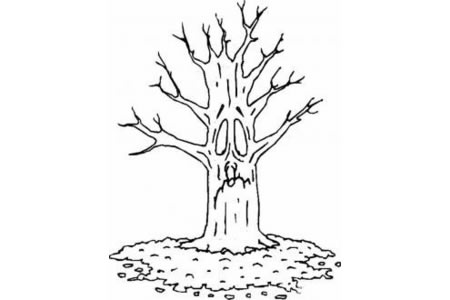 卡通树干简笔画图片