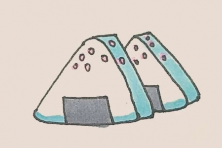 简笔画饭团
