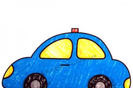 幼儿学画出租车