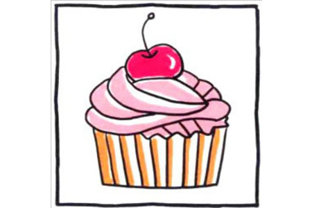 四步画出可爱简笔画 可爱美味的小纸杯蛋糕