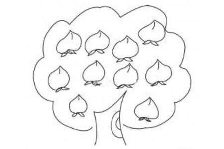 桃树简笔画图片