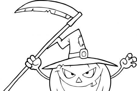 万圣节南瓜与镰刀