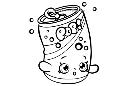 可爱的卡通苏打汽水