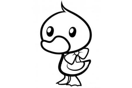 漂亮的小鸭子简笔画图片