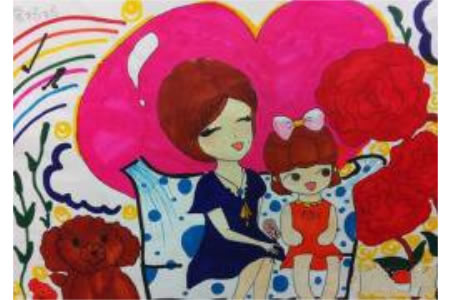 四年级妇女节画图片之妈妈和我的快乐时光