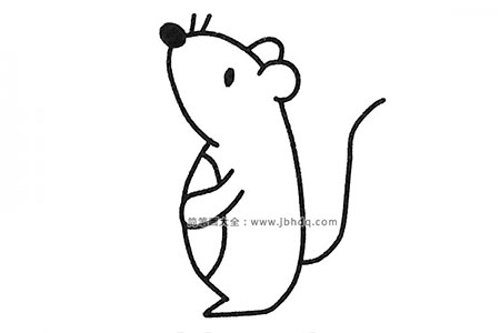 一组可爱的卡通老鼠简笔画