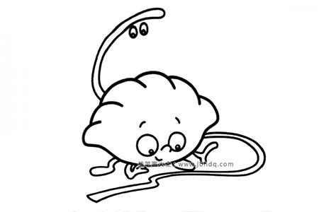 卡通饺子简笔画
