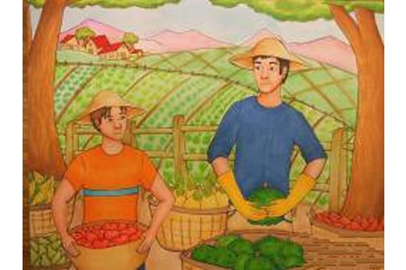 卖水果国外暑假主题画优秀作品分享