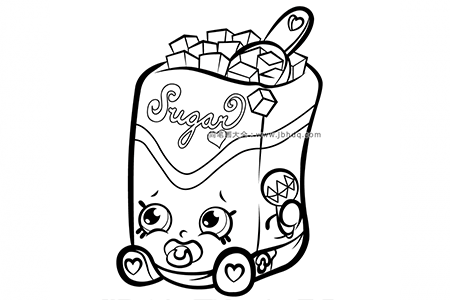 可爱的卡通物品糖块