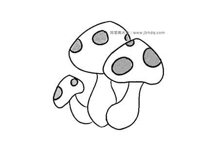 可爱的蘑菇简笔画图片