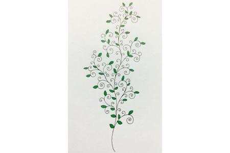 蔓藤的简笔画画法