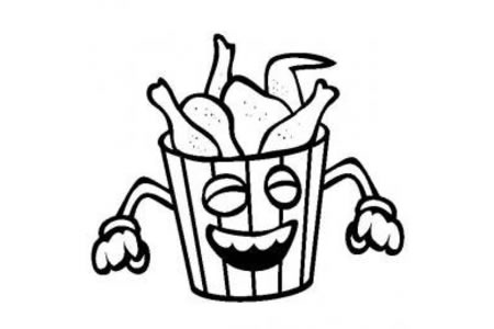 炸鸡桶简笔画图片