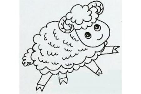 可爱的小绵羊简笔画图片
