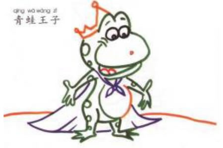 儿童学画卡通人物 青蛙王子