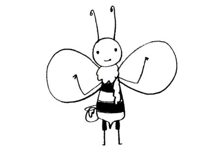 可爱的蜜蜂简笔画教程