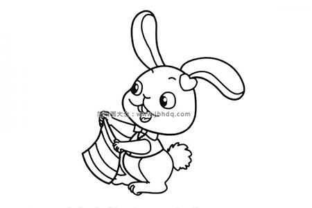 可爱的兔子妹妹简笔画