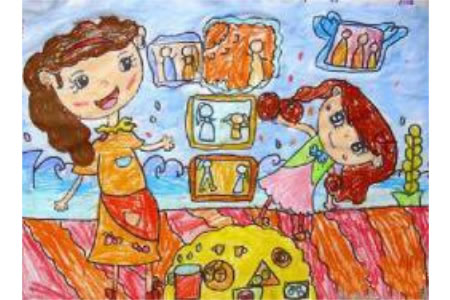 帮妈妈做家务三八妇女节主题画优秀作品