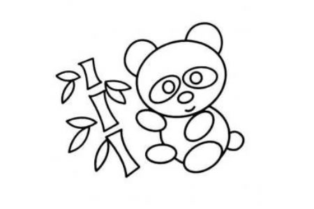 大熊猫和竹子简笔画图片