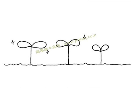 春的元素 田野里冒出的小新芽