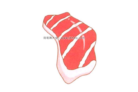 猪肉简笔画教程
