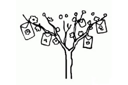 许愿树简笔画图片