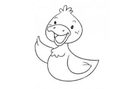 一组卡通鸭子简笔画图片