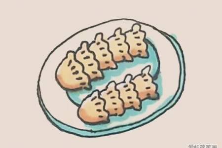 简笔画年饺