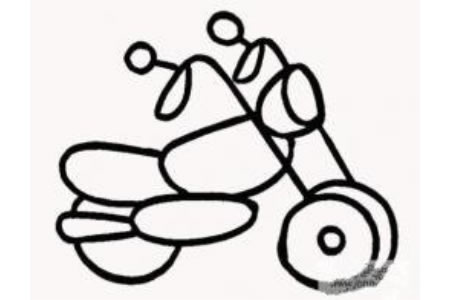 摩托车简笔画画法