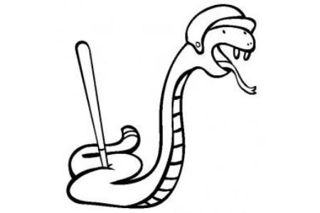 动物简笔画 卡通蛇的简笔画图片