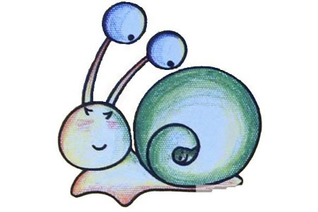初级简笔画 蜗牛