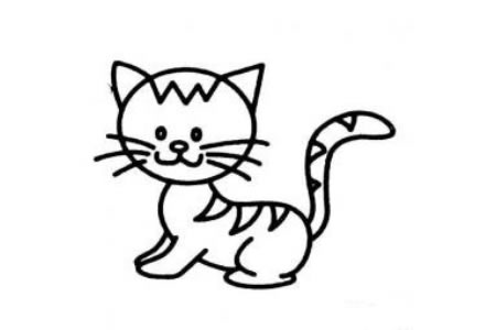动物简笔画 可爱的小猫简笔画图片