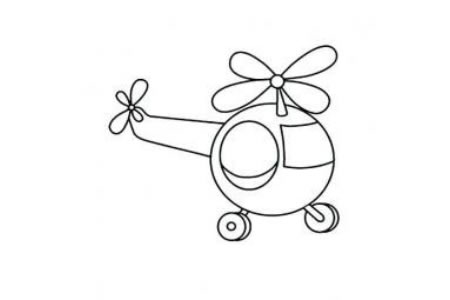 幼儿交通工具简笔画 直升飞机