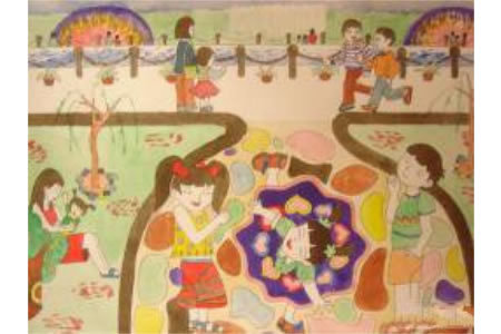 十一国庆节儿童画-庆国庆