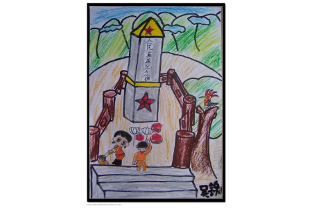 清明节儿童绘画-纪念英雄