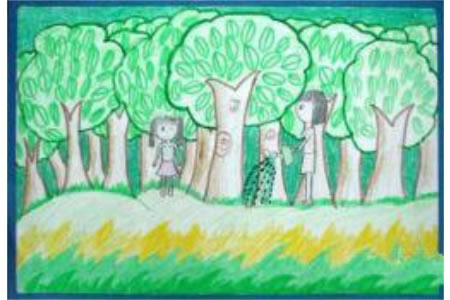 儿童画植树节图片大全-绿色的希望