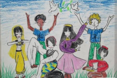 欢乐六一节儿童节美术创意作品赏析