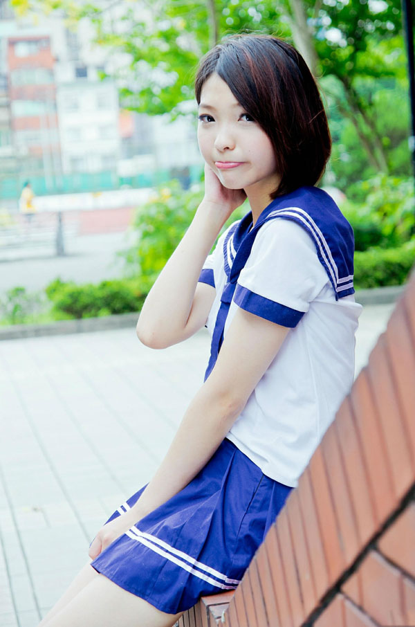 点击大图看下一张：台湾阳光清纯可爱学生妹8