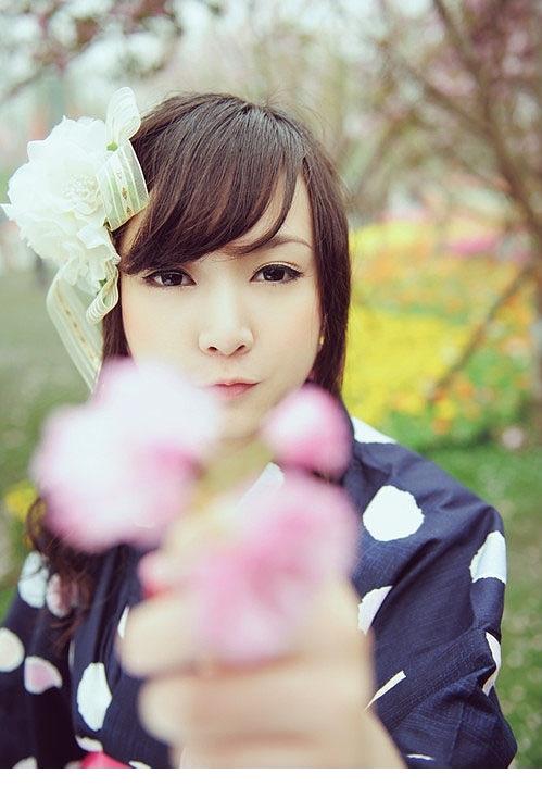 点击大图看下一张：可爱日本和服美少女图片3
