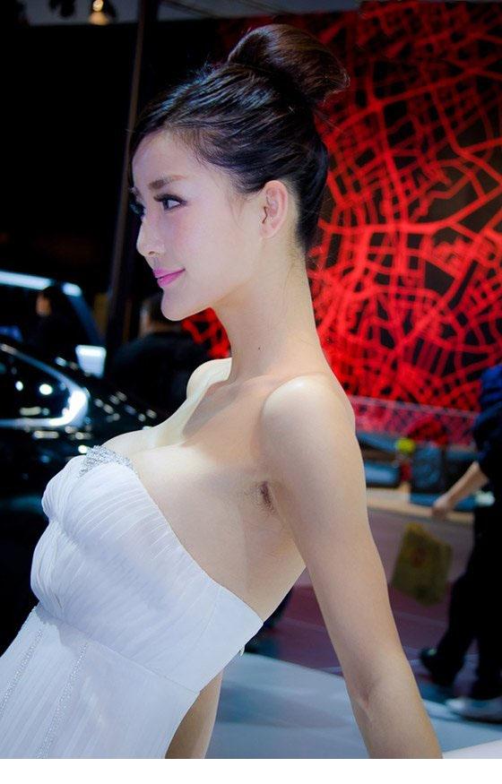 点击大图看下一张：北京进口车展上的高贵气质美女车模6