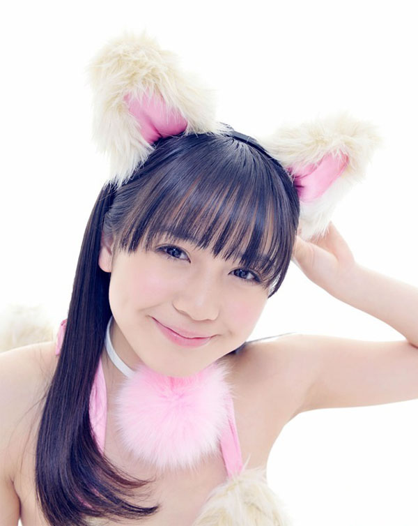 点击大图看下一张：甜美少女性感小萌猫cosplay2
