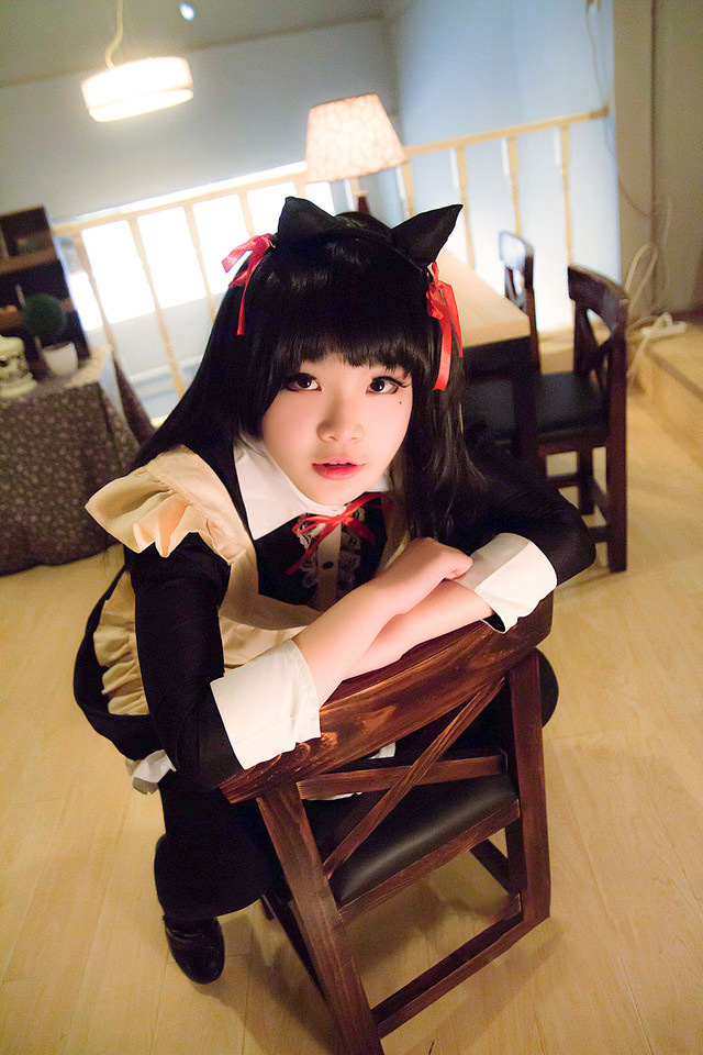 点击大图看下一张：甜美女孩可爱小萌猫cosplay5