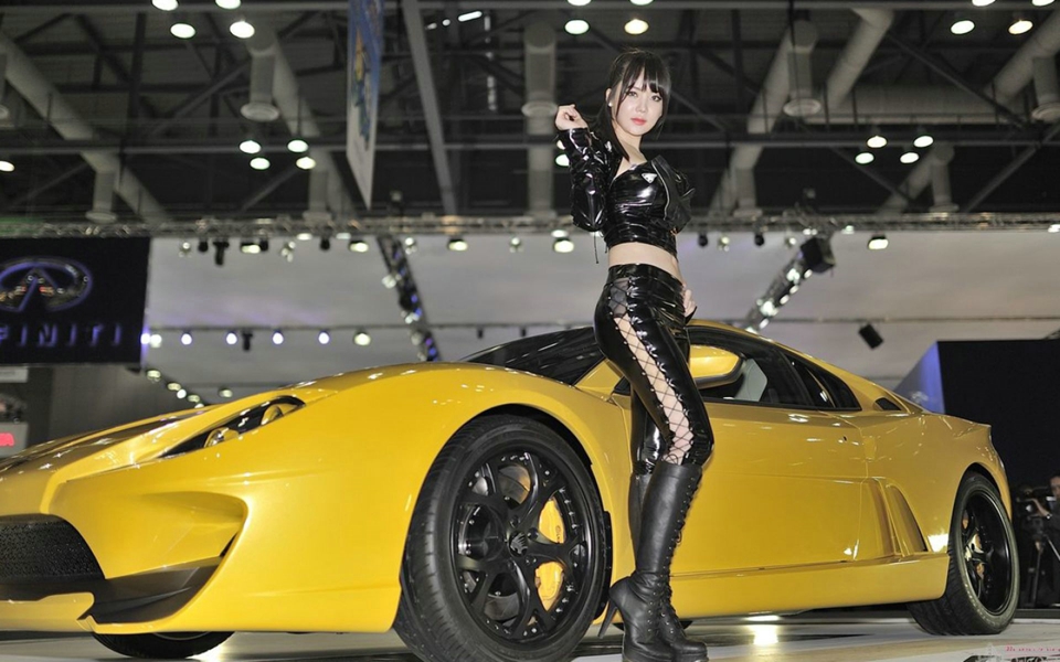 点击大图看下一张：韩国美女车模林智慧巨乳高挑身材魅力无限3