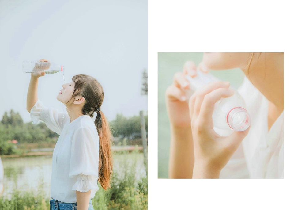 点击大图看下一张:元气少女清新白T牛仔可爱随意