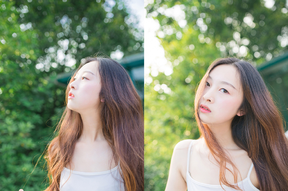 点击大图看下一张:白皙红唇长发少女率性写真个性十足