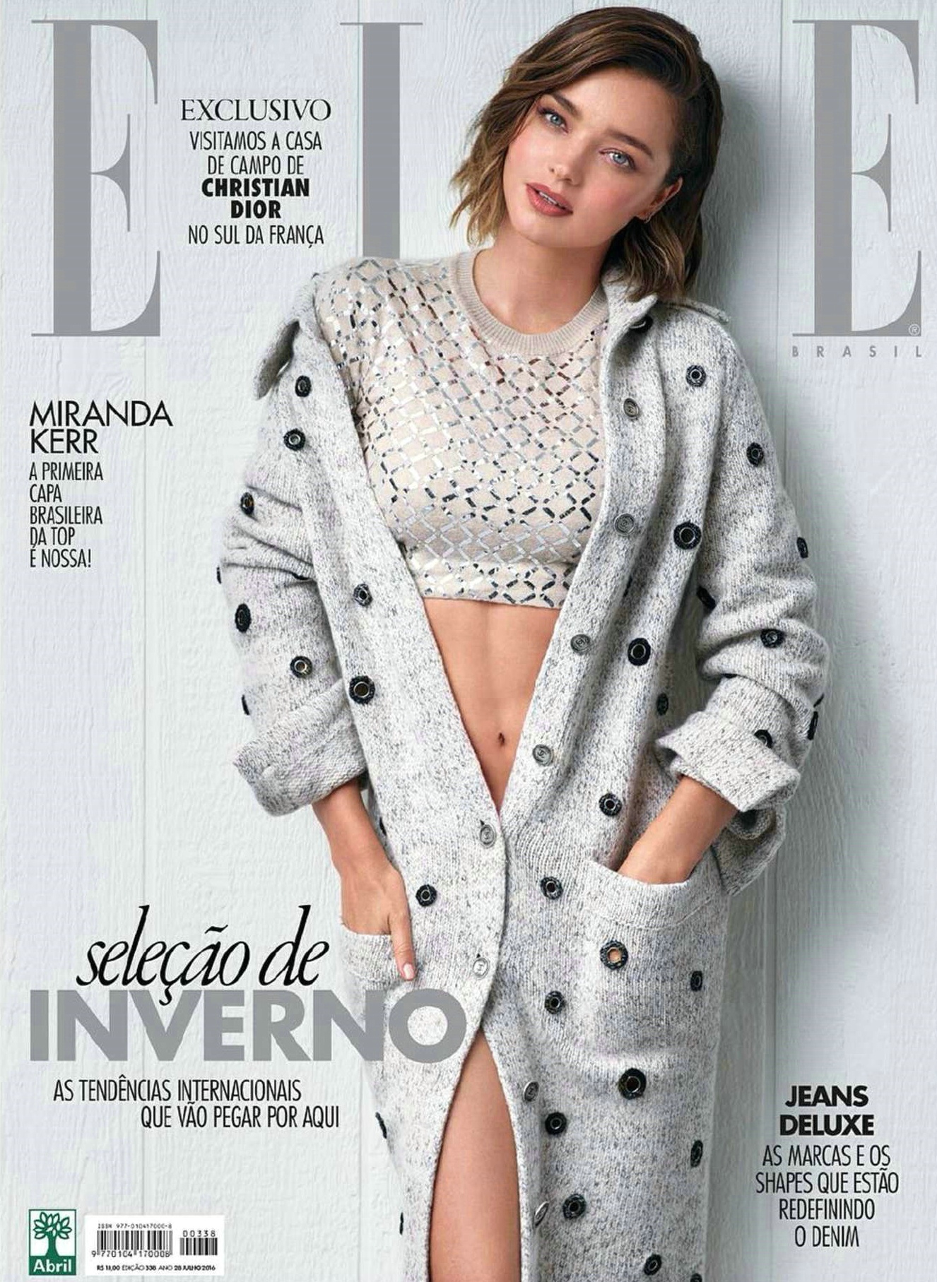 点击大图看下一张：可儿Miranda Kerr登上《Elle》杂志巴西版最新一期封面
