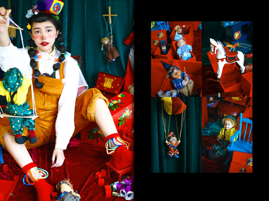 点击大图看下一张：充满童趣的马戏团 可爱少女扮小丑