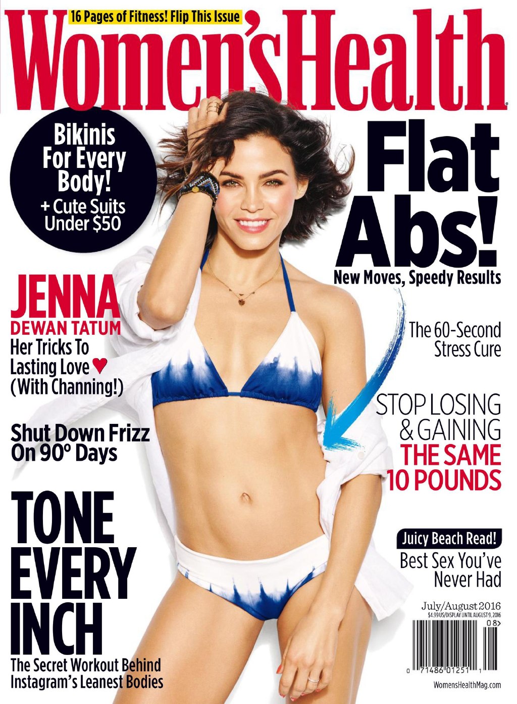 点击大图看下一张：钱老板妻子Jenna Dewan登上《Women's Health》杂志最新一期封面