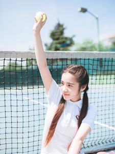 可爱双马尾网球少女清纯可人写真